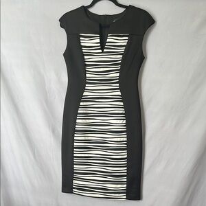 Connected Apparel v neck cap sleeve dress | size 6